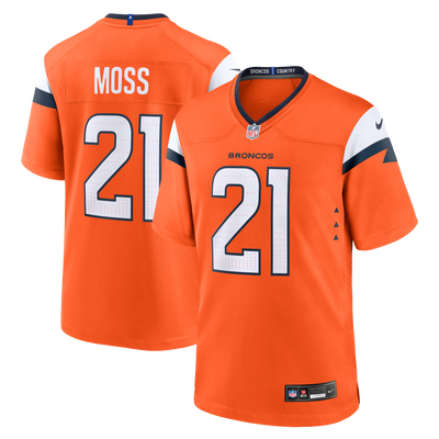 Denver Broncos Riley Moss Nike Orange Team Game Jersey