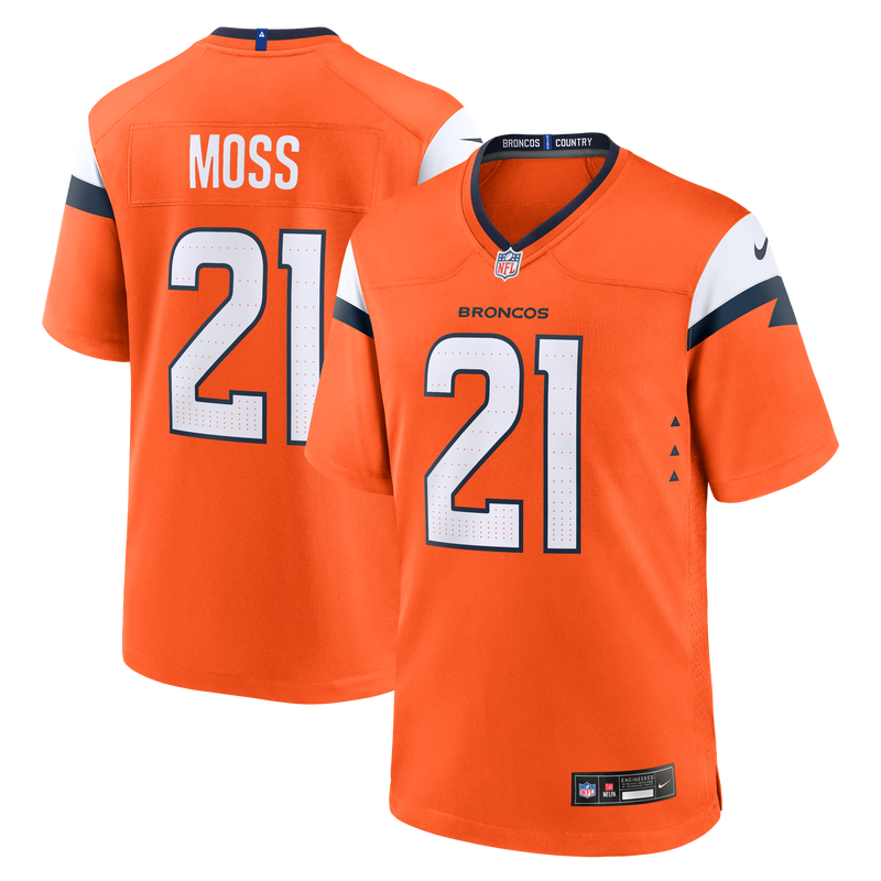 Denver Broncos Riley Moss Nike Orange Team Game Jersey