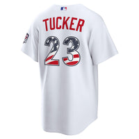Fourth of July Los Angeles Dodgers Kyle Tucker Nike White USA 250 Stadium Jersey
