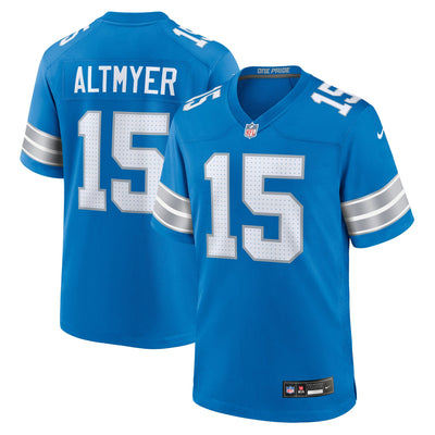Detroit Lions Luke Altmyer Nike Blue Team Game Jersey