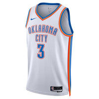 Oklahoma City Thunder Nike Association Edition Swingman Jersey - White - Jared McCain -