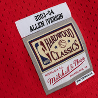 Philadelphia 76ers Mitchell & Ness Allen Iverson 2003 Swingman Authentic Jersey - White/Red