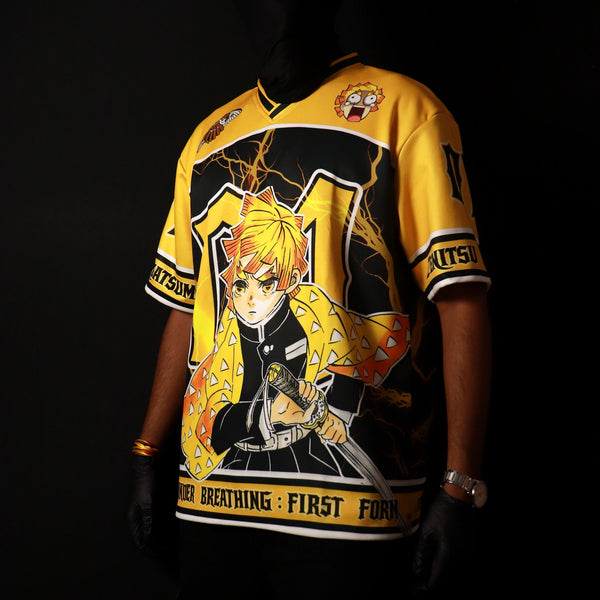Zenitsu Thunder Breathing - Demon Slayer Oversized Jersey