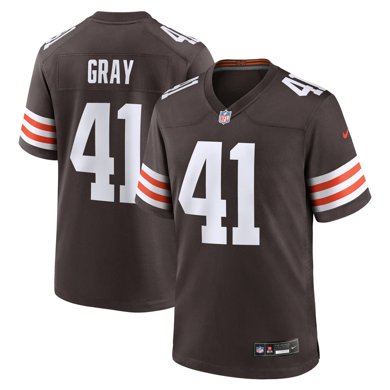 Cleveland Browns Eric Gray Brown jersey – view 1