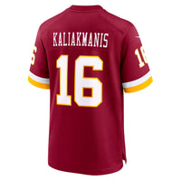 Washington Commanders Athan Kaliakmanis Burgundy jersey – view 3