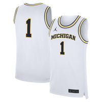 Michigan Wolverines Jordan Brand Home Replica Basketball Jersey - White