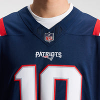 New England Patriots Drake Maye Nike Navy Team Vapor F.U.S.E. Printed Limited Jersey