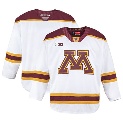 Minnesota Golden Gophers CCM Away Replica Hockey Jersey – White