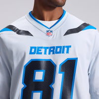 Detroit Lions Calvin Johnson Nike Silver 2026 Rivalries Collection Game Jersey