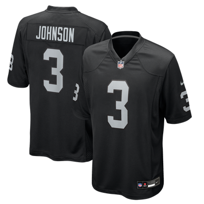 Las Vegas Raiders Taron Johnson Nike Black Team Game Jersey