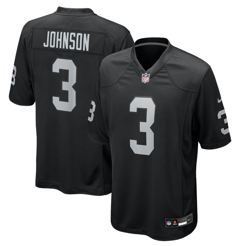 Las Vegas Raiders Taron Johnson Nike Black Team Game Jersey