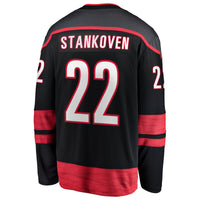 Carolina Hurricanes Logan Stankoven Fanatics Black Home Breakaway Jersey