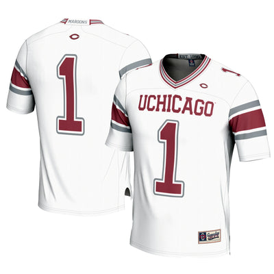 #1 UChicago Maroons GameDay Greats Football Jersey - White