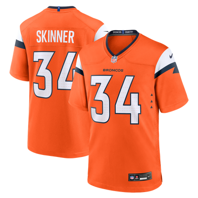 Denver Broncos JL Skinner Nike Orange Team Game Jersey