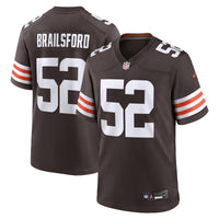 Cleveland Browns Parker Brailsford Brown jersey – view 1