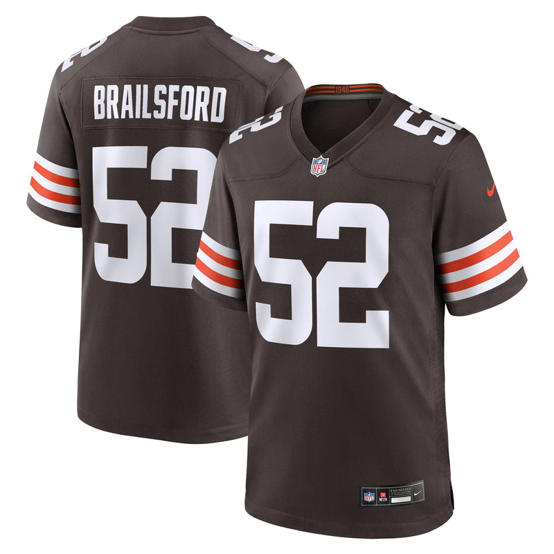Cleveland Browns Parker Brailsford Brown jersey – view 1