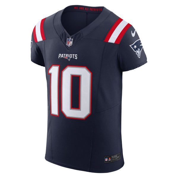 New England Patriots Drake Maye Nike Navy Team Vapor F.U.S.E. Elite Jersey