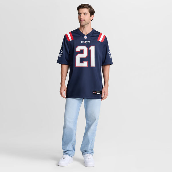 New England Patriots Karon Prunty Nike Navy Team Game Jersey