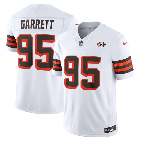 Cleveland Browns Myles Garrett Nike White Alternate Vapor F.U.S.E. Printed Limited Jersey