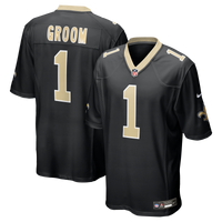 New Orleans Saints Number 1 Groom Nike Black Game Jersey