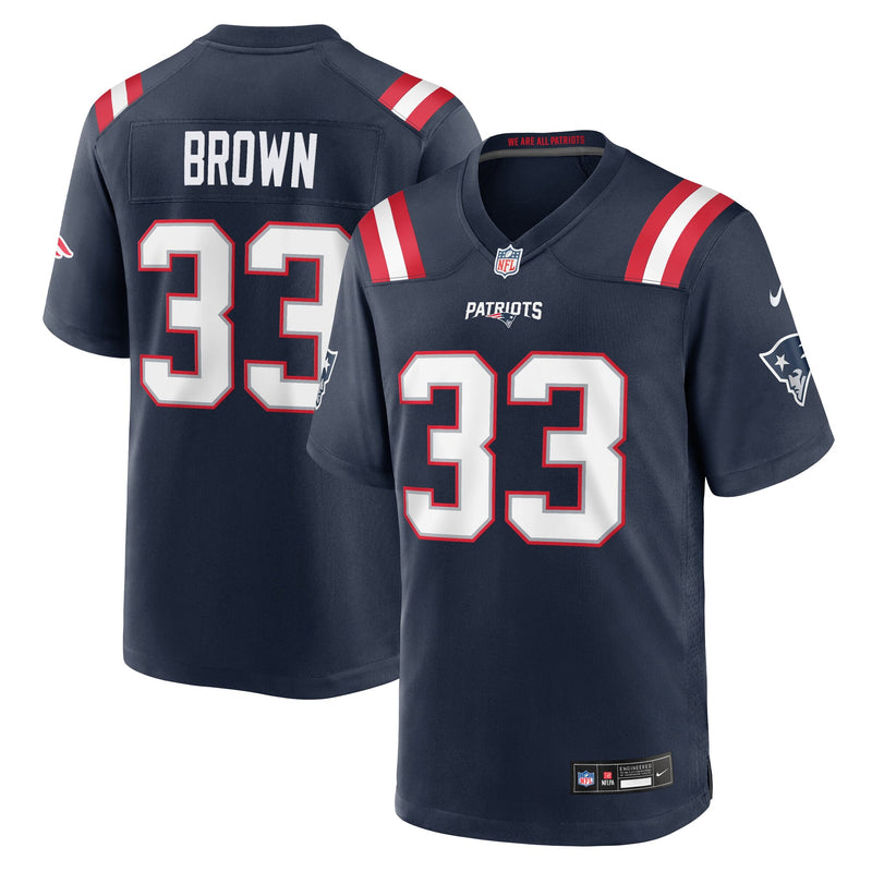 New England Patriots Mike Brown Navy jersey – view 1