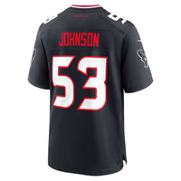 Houston Texans Caleb Johnson Nike Navy Team Game Jersey