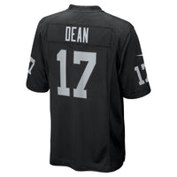 Las Vegas Raiders Nakobe Dean Nike Black Team Game Jersey