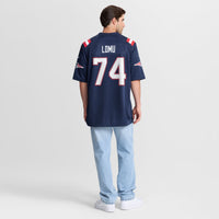 New England Patriots Caleb Lomu Nike Navy Team Game Jersey