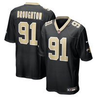 New Orleans Saints Vernon Broughton Nike Black Team Game Jersey