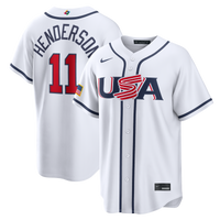 USA Baseball Gunnar Henderson Nike White 2026 World Baseball Classic Home Stadium Jersey