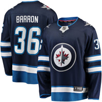 Winnipeg Jets Morgan Barron Navy jersey – view 2