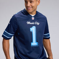 Tennessee Titans Cameron Ward Nike Navy 2026 Rivalries Collection Game Jersey