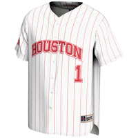 #1 Houston Cougars GameDay Greats Lightweight Baseball Jersey - White