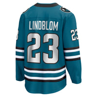 San Jose Sharks Oskar Lindblom Fanatics Teal Home Breakaway Jersey