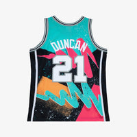 San Antonio Spurs Mitchell & Ness Tim Duncan 1998 Hyper Hoops Swingman Jersey - Multi/Black