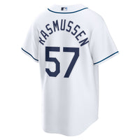 Tampa Bay Rays Drew Rasmussen White jersey – view 4