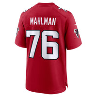 Atlanta Falcons Riley Mahlman Red jersey – view 3