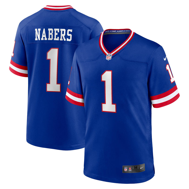 New York Giants Malik Nabers Nike Royal Game Player Jersey