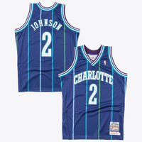 Charlotte Hornets Mitchell & Ness Larry Johnson Authentic Jersey