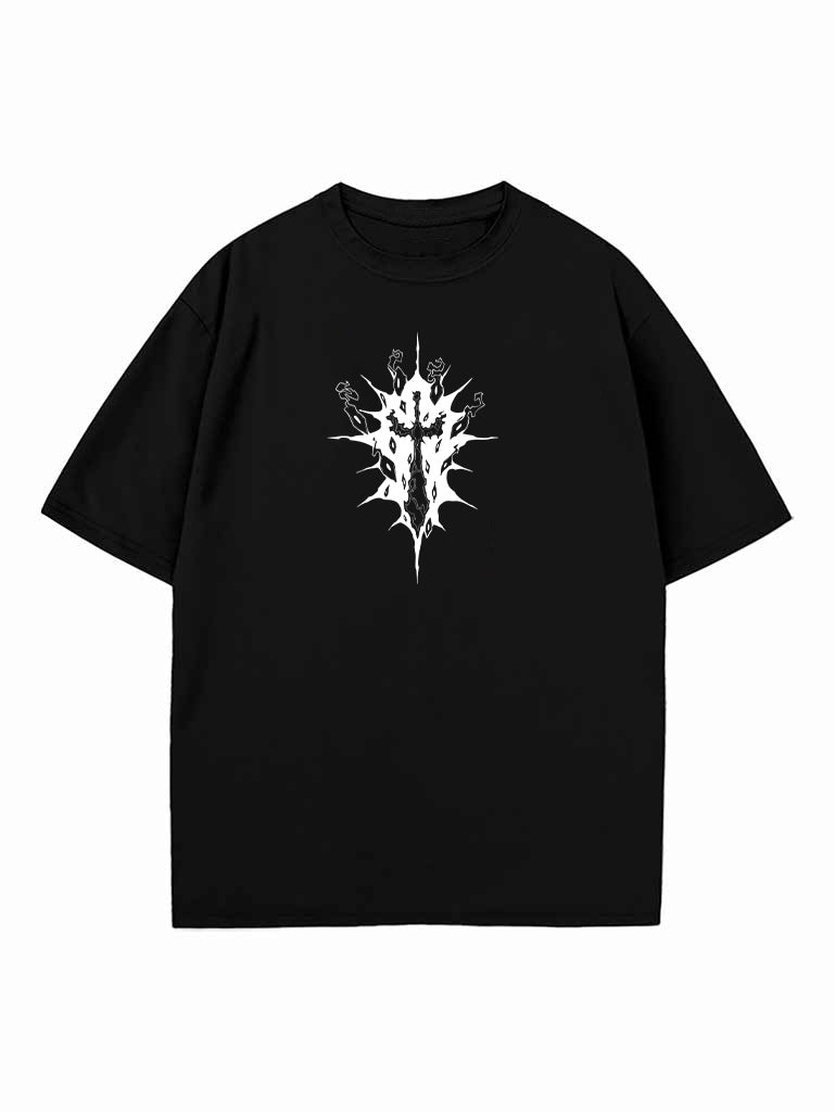 Black t-shirt with Yhwach Bleach All Seeing King graphic – photo 2