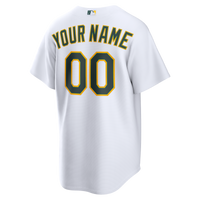 Athletics Nike White Home Replica Custom Jersey
