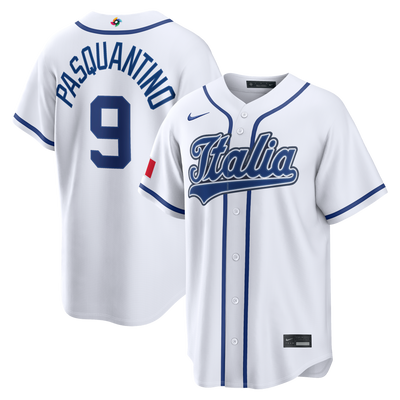 Italy Baseball Vinnie Pasquantino Nike White 2026 World Baseball Classic Home Stadium Jersey