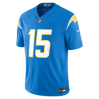 Los Angeles Chargers Ladd McConkey Nike Powder Blue Team Vapor F.U.S.E. Printed Limited Jersey