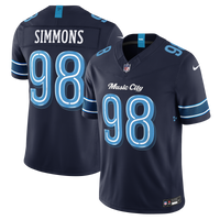 Tennessee Titans Jeffery Simmons Nike Navy 2026 Rivalries Collection Printed Limited Jersey