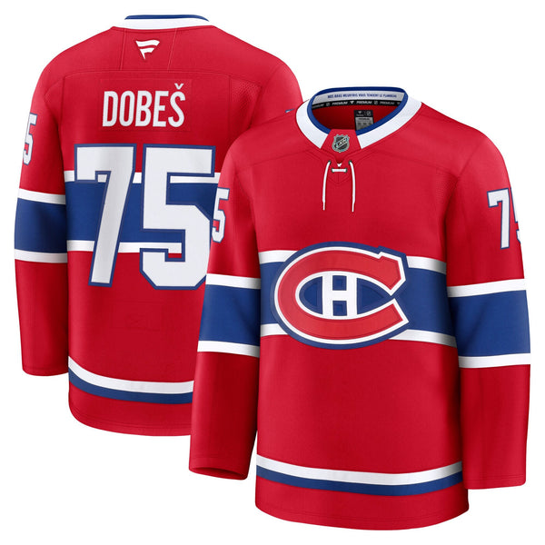 Montreal Canadiens Jakub Dobes Fanatics Red Premium Jersey
