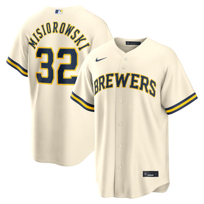 Milwaukee Brewers Jacob Misiorowski Nike Cream Home Replica Jersey
