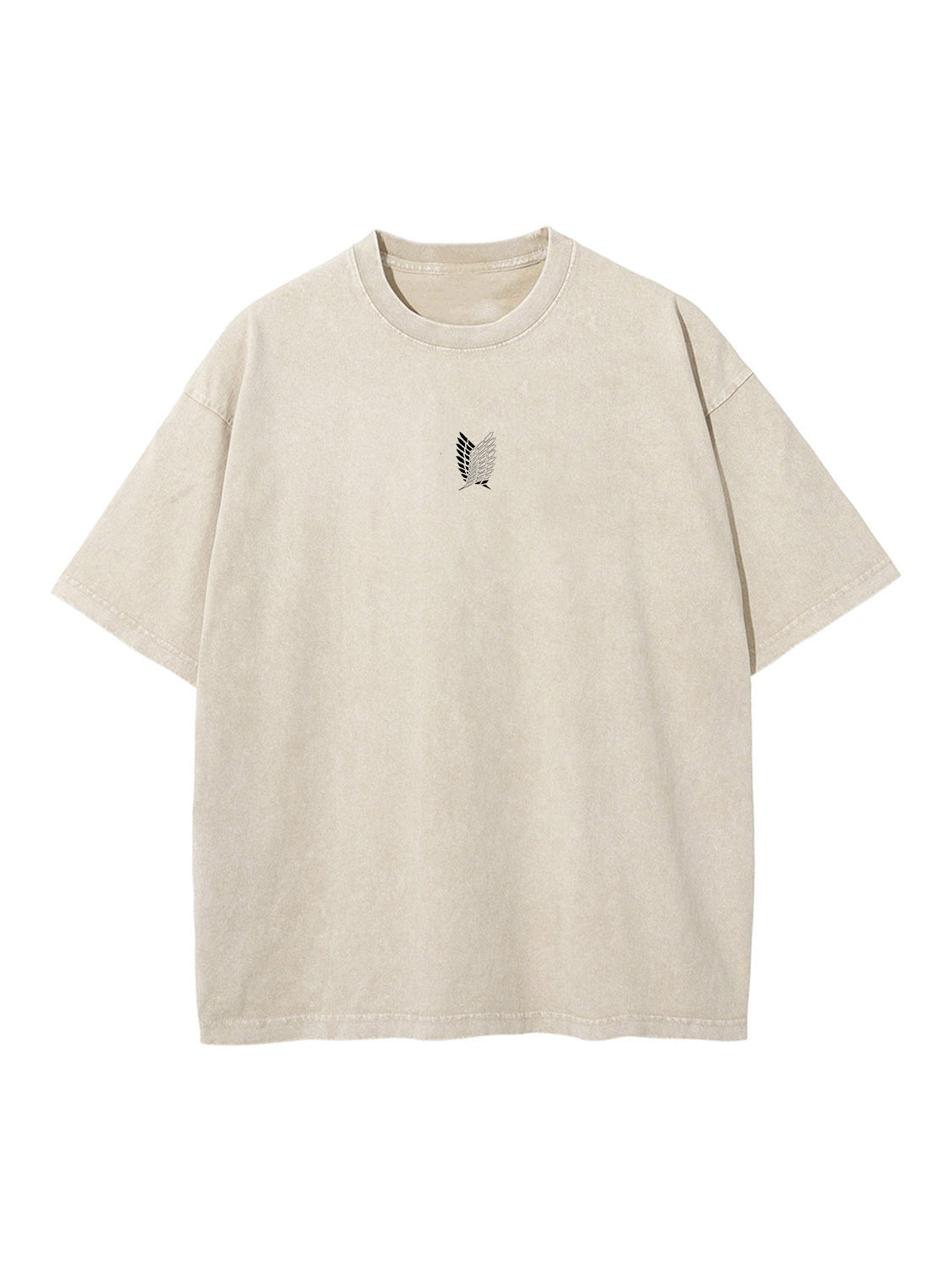 Vintage khaki t-shirt with Colossal Titan Attack On Titan Wallbound Titan graphic – photo 2