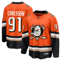 Anaheim Ducks Leo Carlsson Fanatics Orange Home Breakaway Jersey