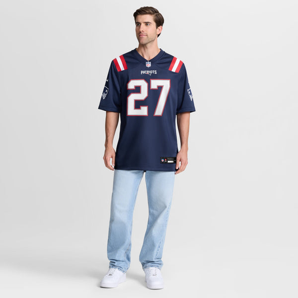 New England Patriots Elliott Davison Nike Navy Team Game Jersey