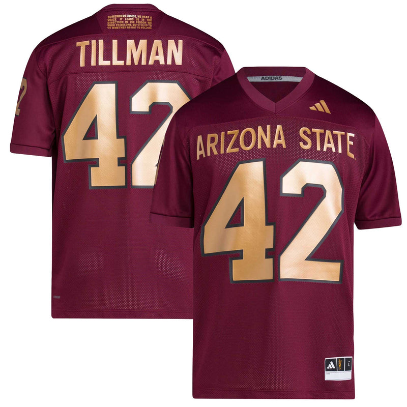 Pat Tillman #42 Arizona State Sun Devils adidas Football Icon Premier Jersey - Maroon